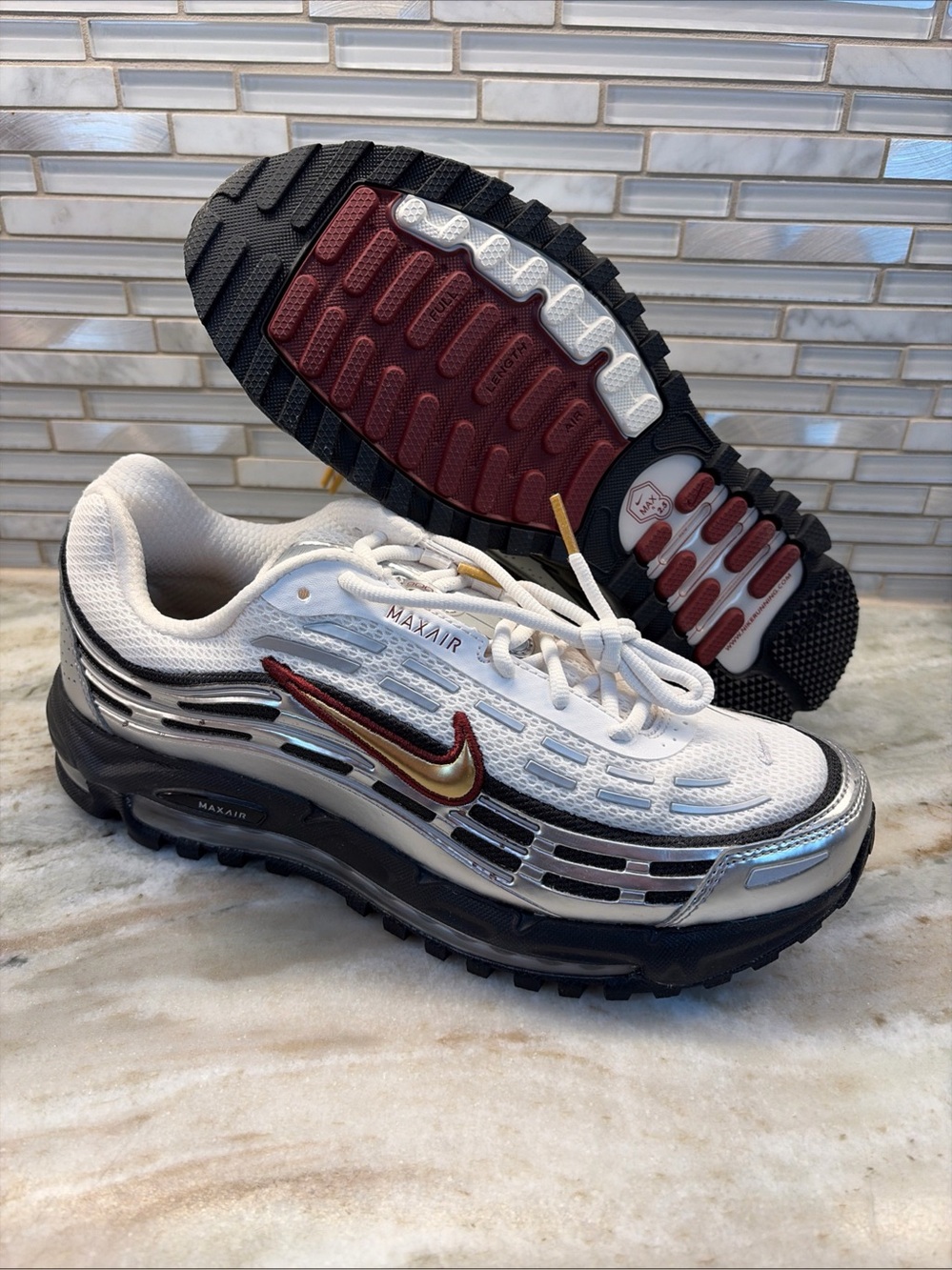 Nike Air Max TL 2.5 Phantom Metallic Silver Gold IM6647-030 Men's Size 10 NEW